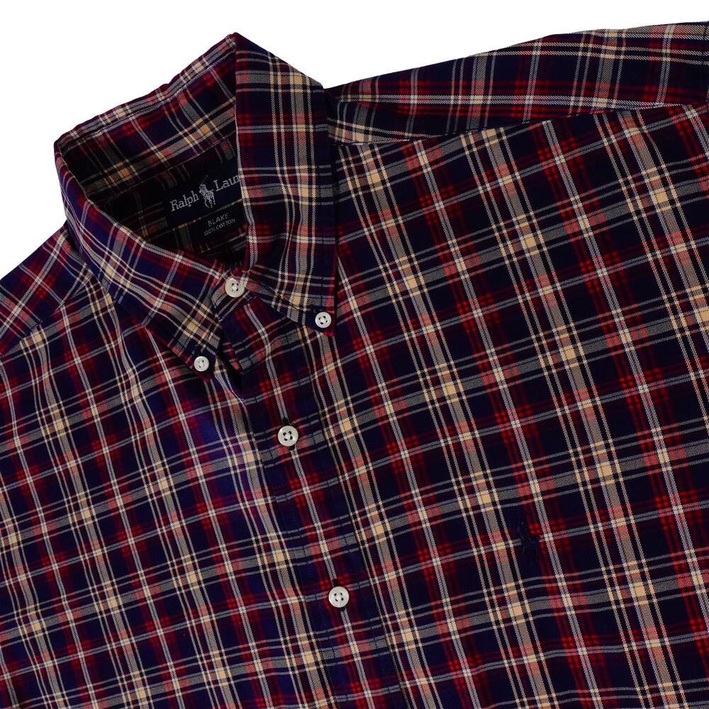 Ralph Lauren Blake Vintage Outdoor Cowboy Button Up Plaid Shirt Men's Medium